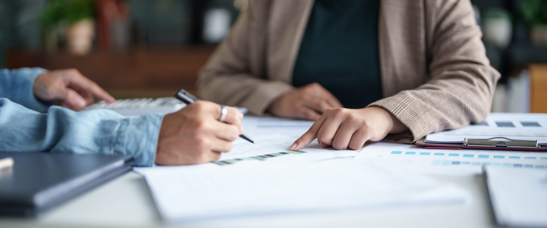 business man Auditor or internal revenue service staff checking annual financial statements company Audit  Accounting tax